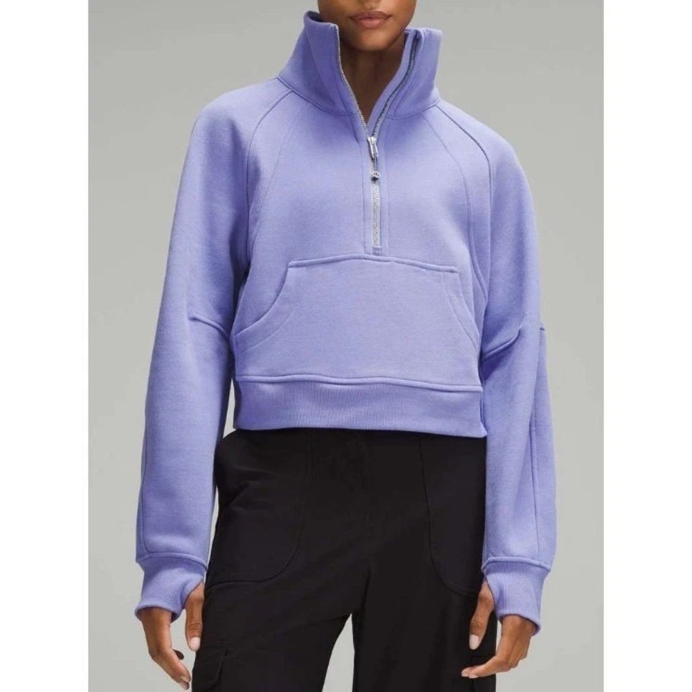LULULEMON Scuba Oversized Funnel Neck 1/2 Zip Pullover Dark Lavender XS S W3FJ6S